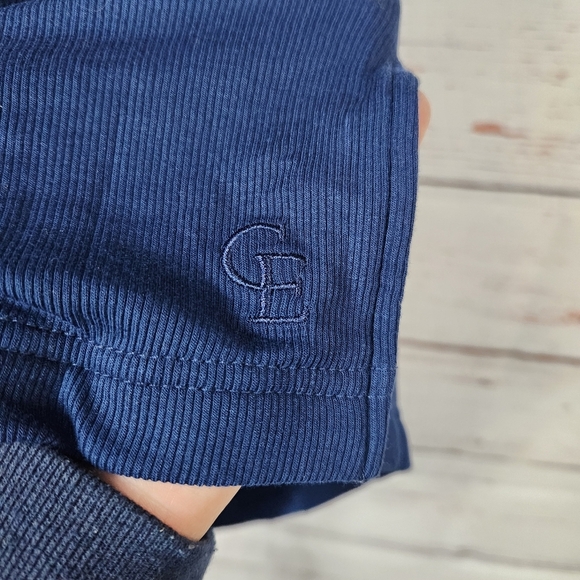 COZY EARTH Rib Knit Bamboo Hoodie Dress XS Navy Blue - Picture 5 of 8